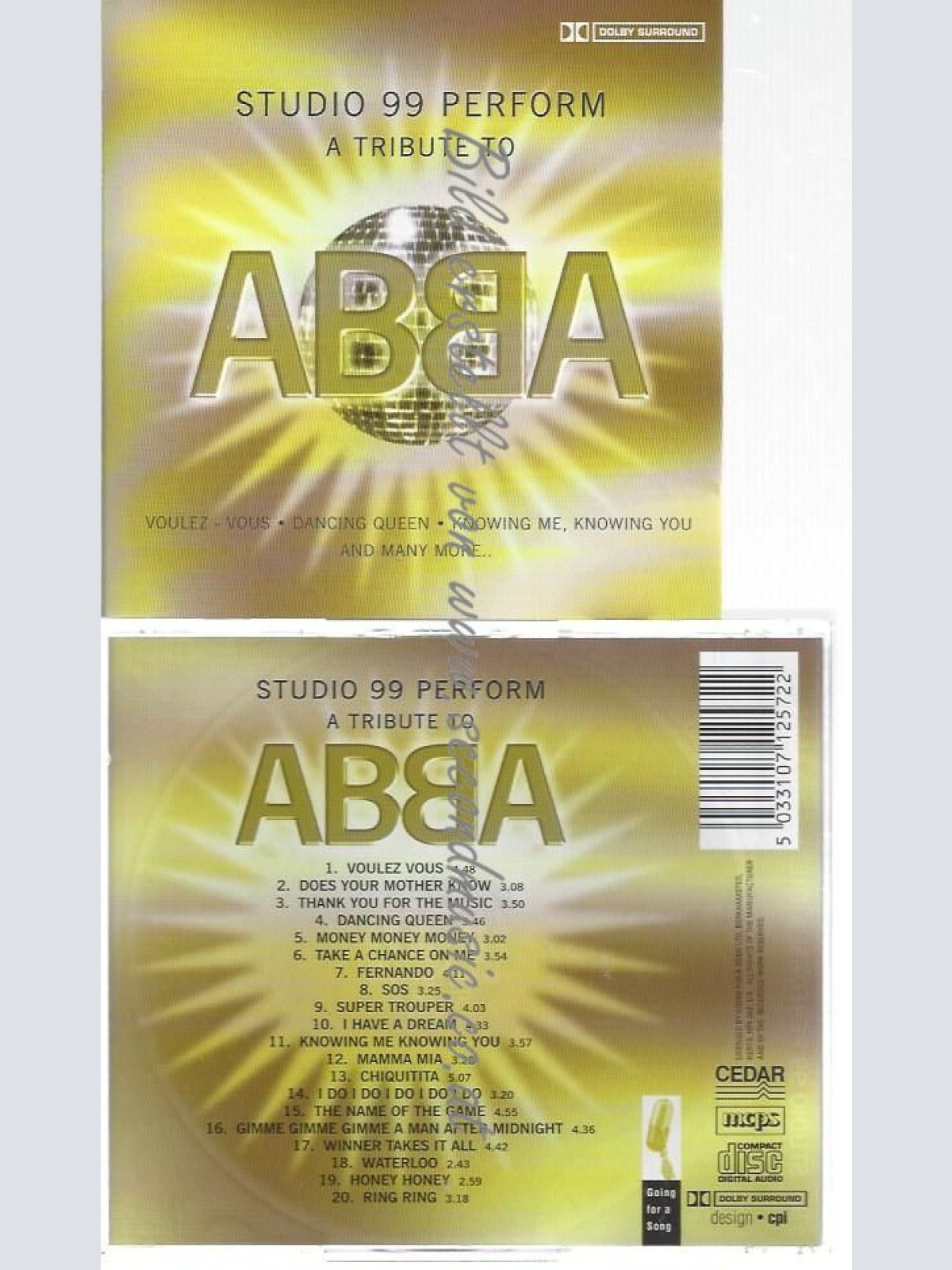 CD--STUDIO 99 --    A TRIBUTE TO ABBA