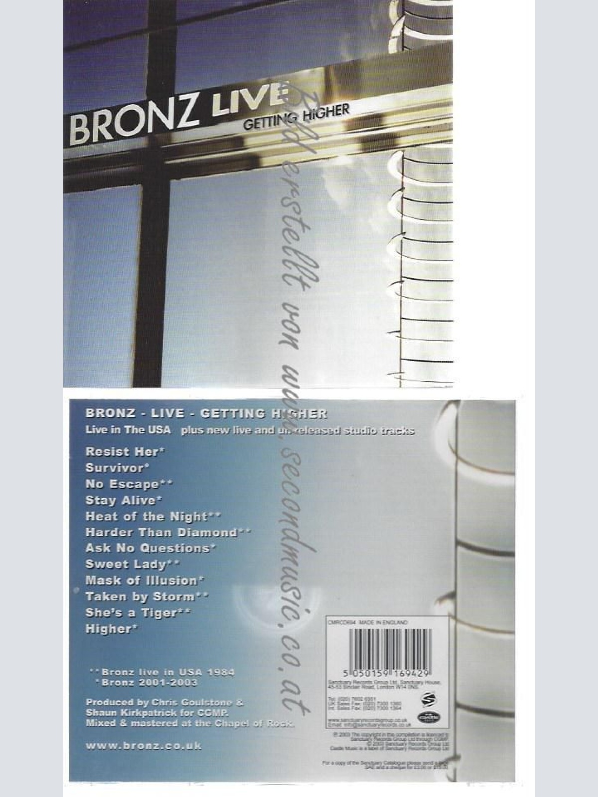 CD--BRONZ--    LIVE-GETTING HIGHER--