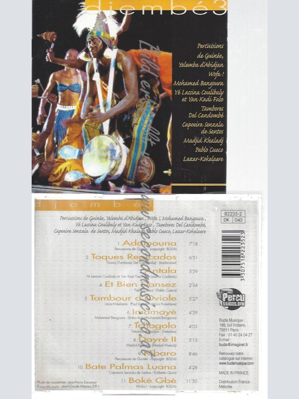 CD--DJEMBE--    AFRICAN PERCUSSIONS VOL.    3