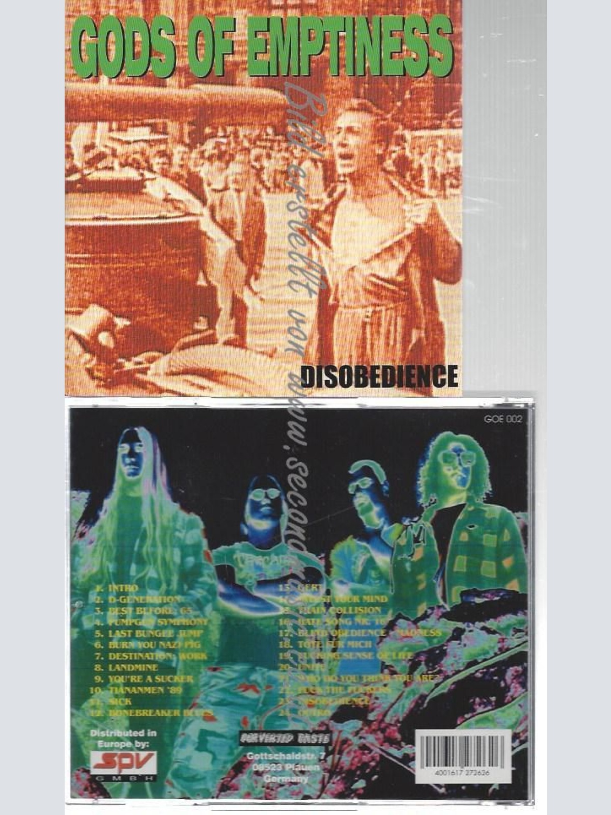 CD--GODS OF EMPTYNESS--    DISOBEDIENCE