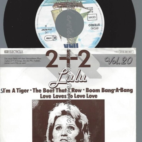 7"   Lulu  2 + 2 Vol. 20  // 	I'm A Tiger /  	Boom Bang-A-Bang
