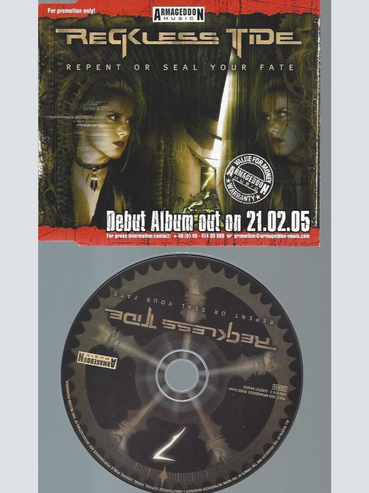 CD--RECKLESS TIDE REPENT OR SEAL YOUR FATE // PROMO