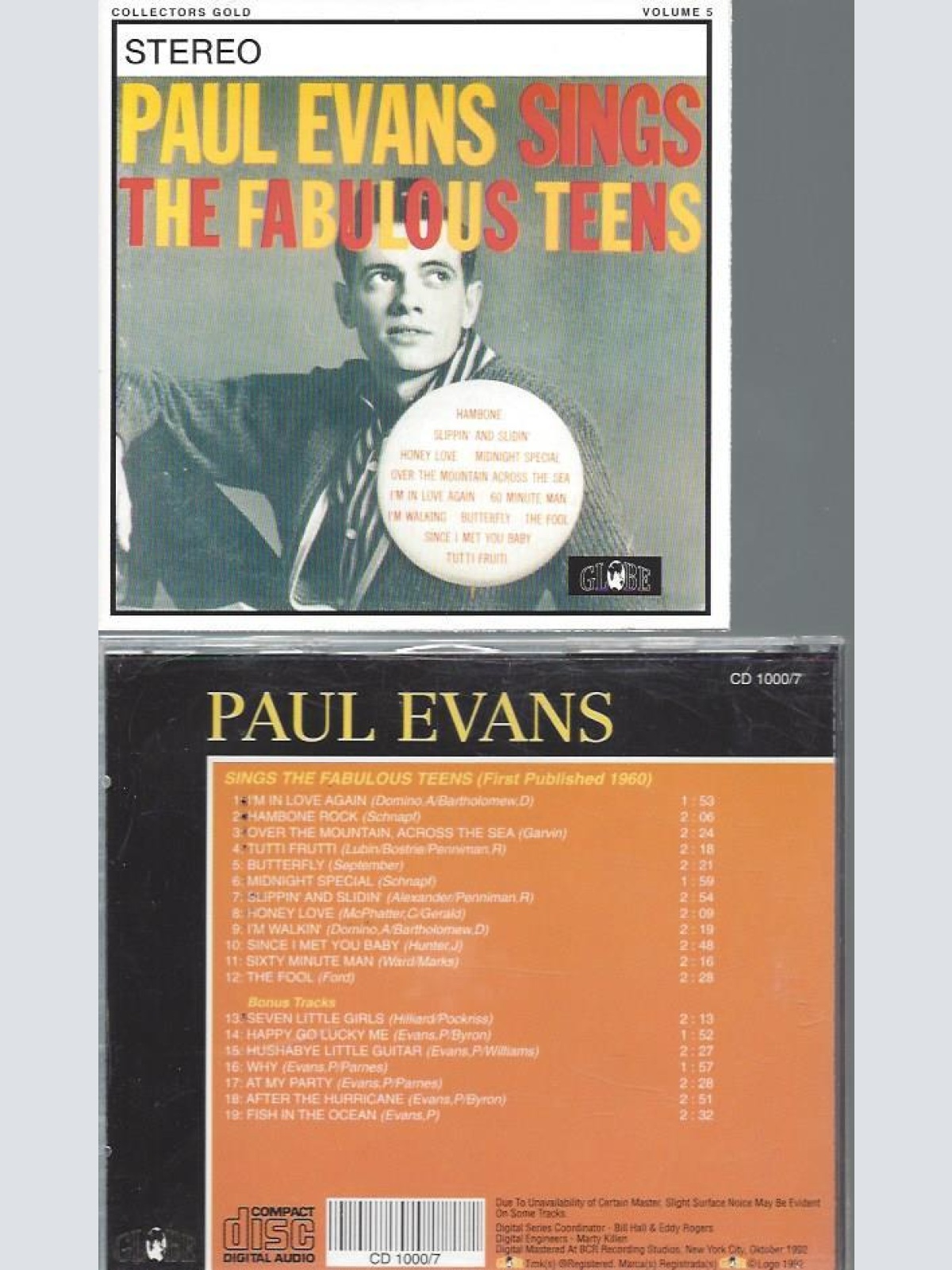 CD-Paul Evans  Paul Evans Sings The Fabulous Teens