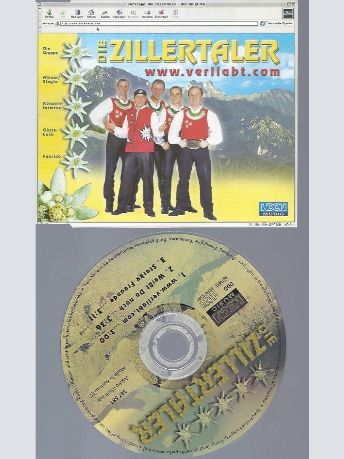 CD--DIE ZILLERTALER WWW.VERLIABT.COM