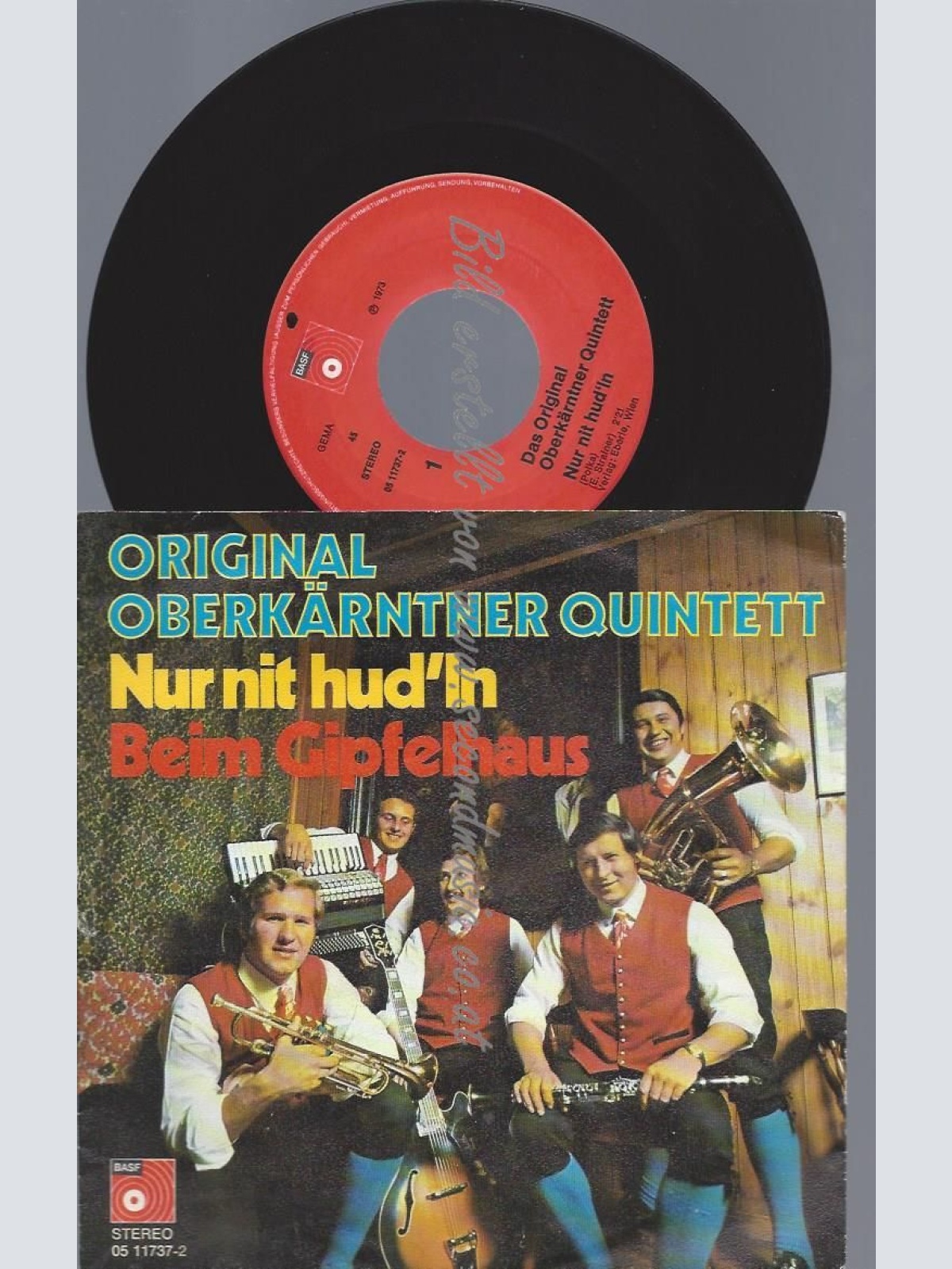 7" DAS ORIGINAL OBERKÄRNTNER QUINTETT NUR NIT HUDLN