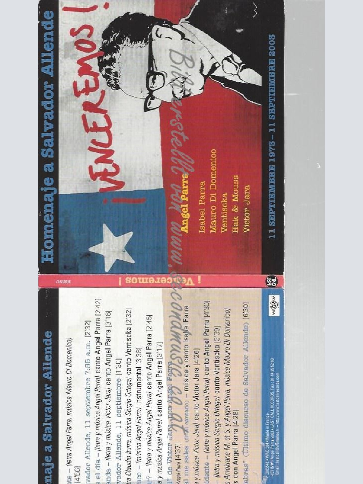 CD--PARRA ,VICTOR--    VENCEREMONS-HOMENAJE A SALVADOR ALLENDE