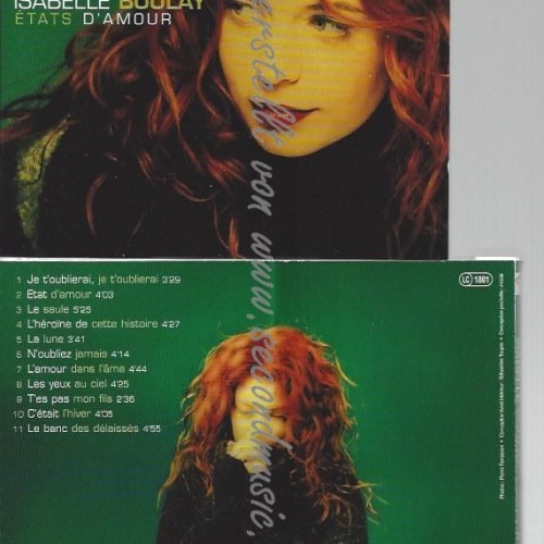 CD--ISABELLE BOULAY--    ETATS D'AMOUR --