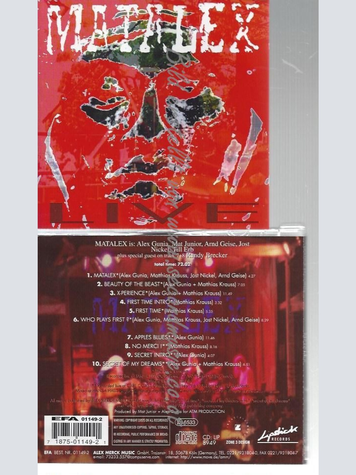 CD--MATALEX UND ALEX GUNIA--    LIVE