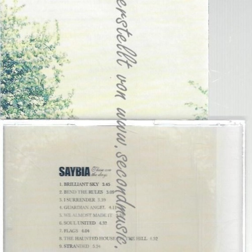CD--SAYBIA--    THESE ARE THE DAYS