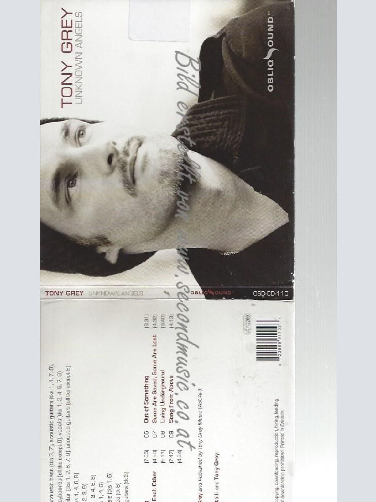 CD--TONY GREY--    UNKNOWN ANGELS