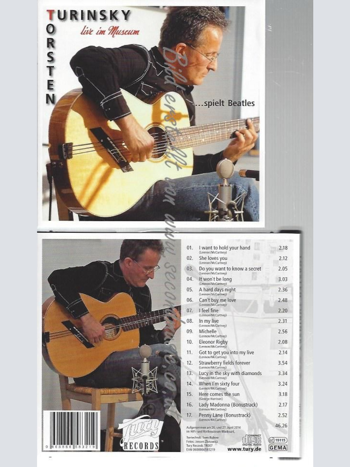 CD--TORSTEN TURINSKY- LIVE IM MUSEUM, TORSTEN TURINSKY SPIELT BEATLES