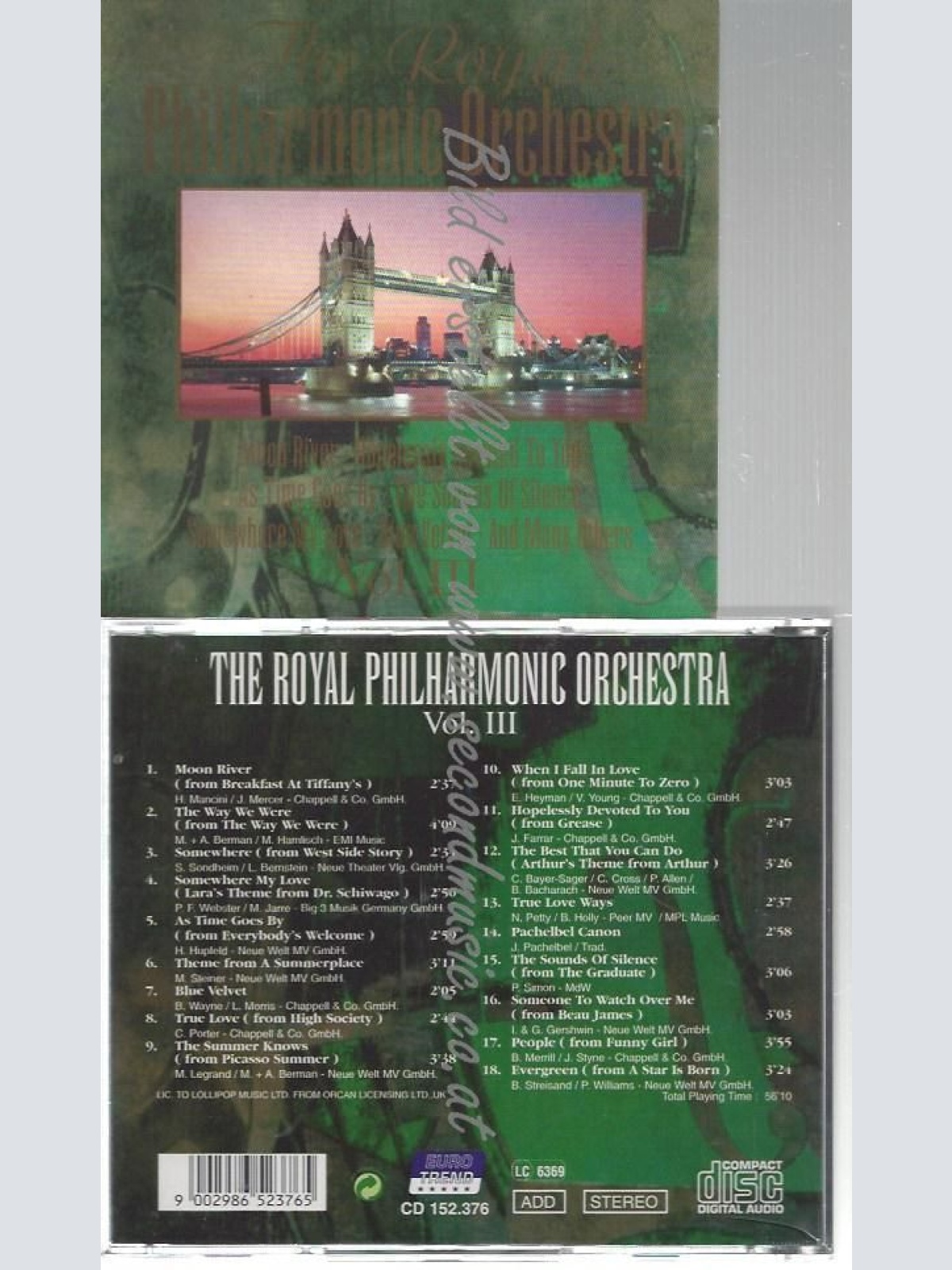 CD--  THE ROYAL PHILAMONIC ORCHESTRA VOL. IIICD