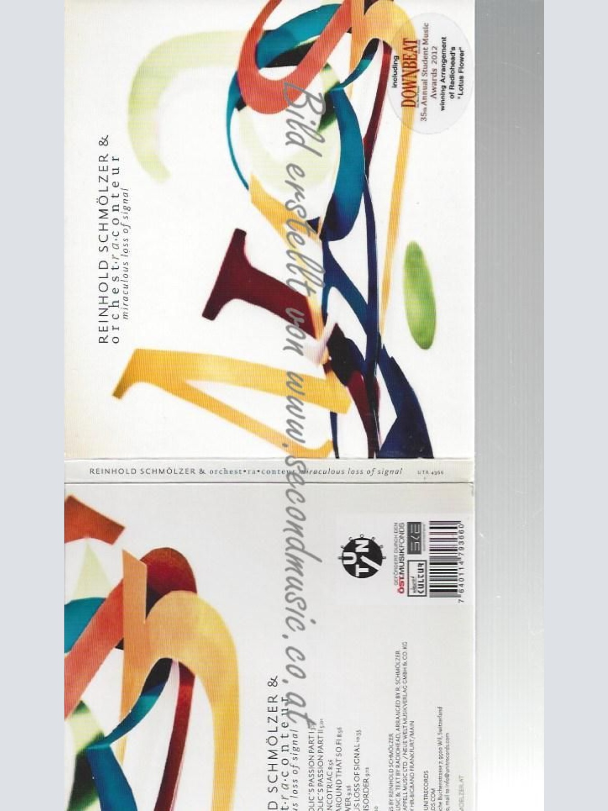 CD--REINHOLD SCHMÖLZER & ORCHEST  MIRACULOUS LOSS OF SIGNAL
