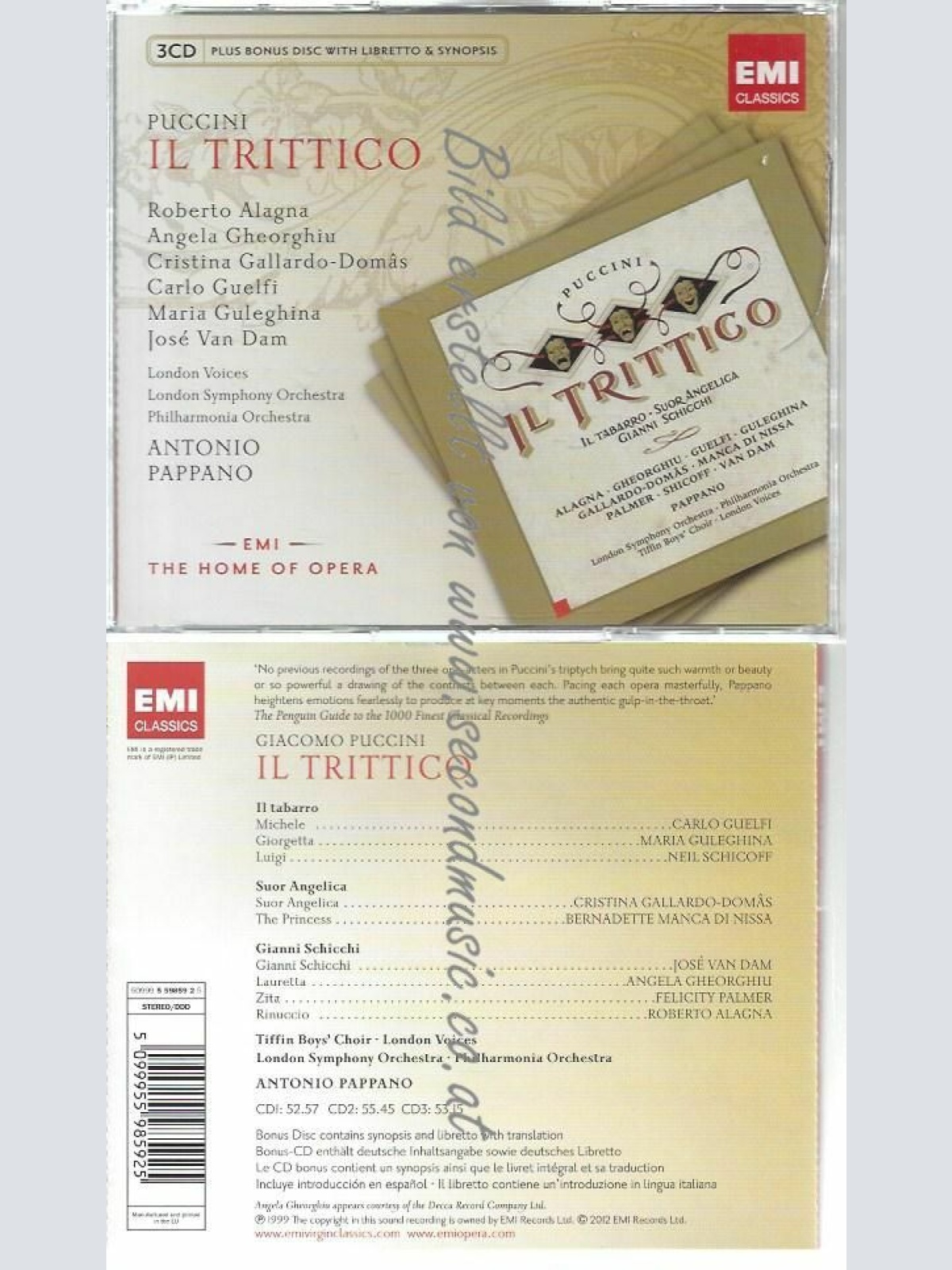 CD--PUCCINI, GHEORGHIU, ET AL. | --IL TRITTICO-4 CDs