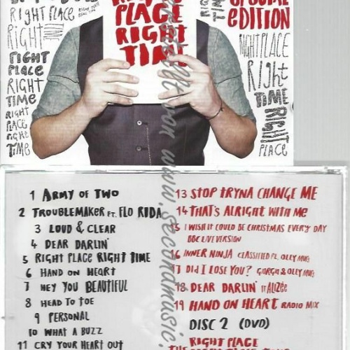 CD--OLLY MURS--RIGHT PLACE RIGHT TIME INKL. KOMPLETTES KONZERT AUF