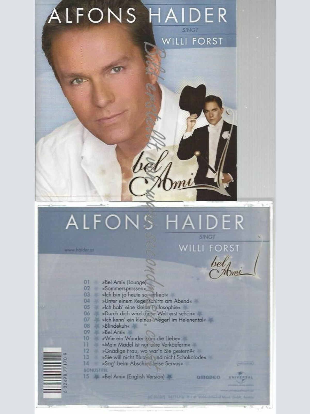 CD--ALFONS HAIDER--BEL AMI-ALFONS HAIDER SINGT WILLI FORST
