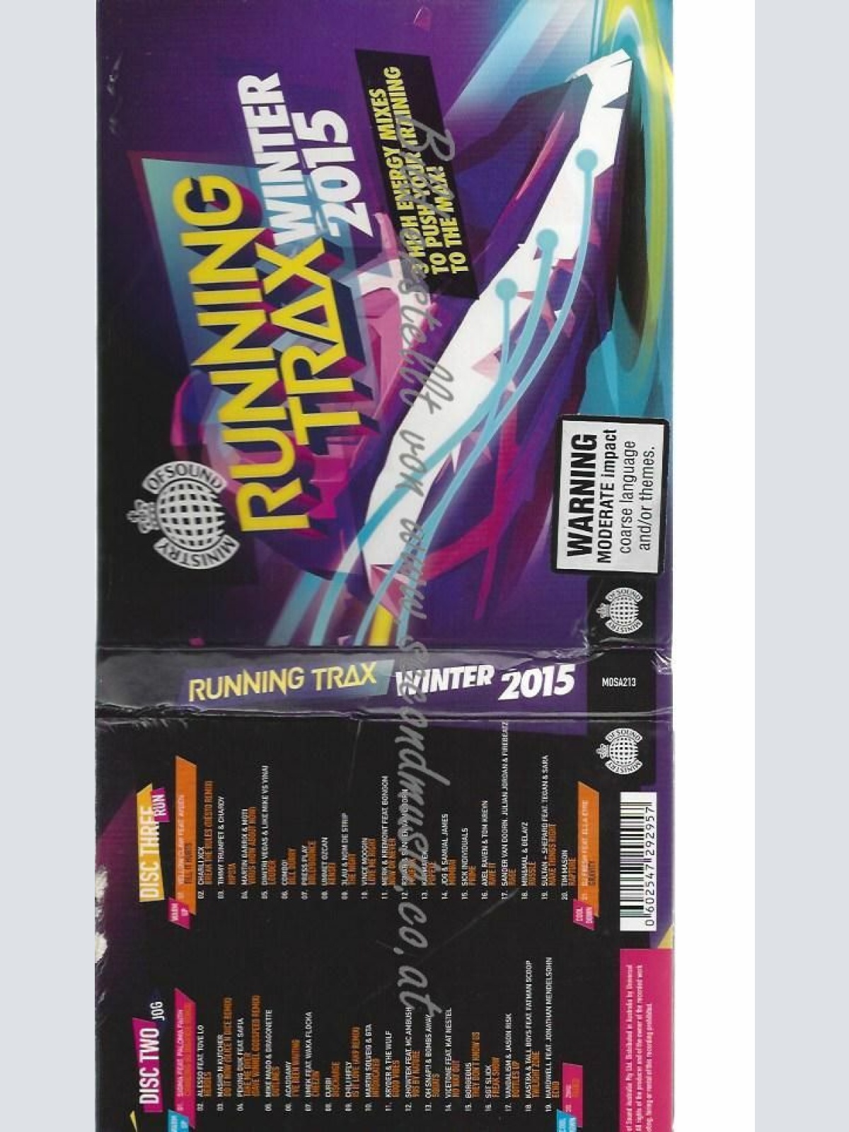 CD--VARIOUS ARTISTS--MINISTRY OF SOUND RUNNING TRAX WINTER 2015