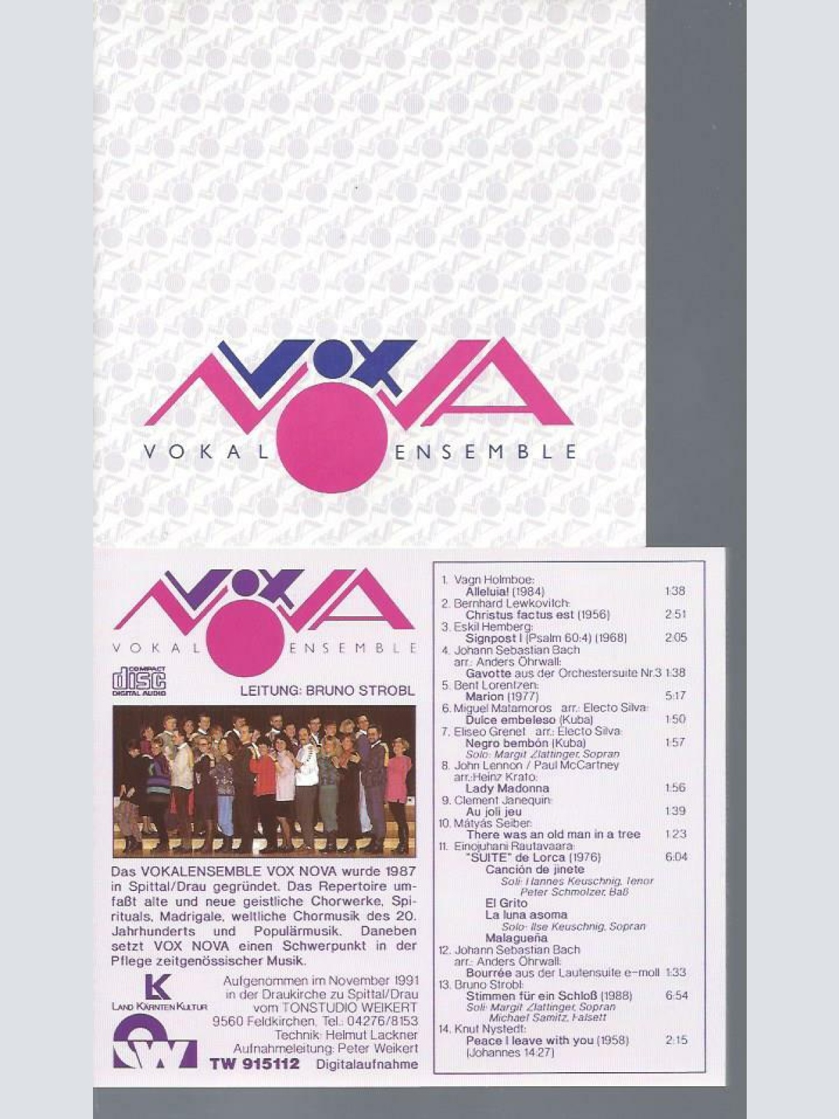 CD--VOX NOVA VOKALENSEMBLE