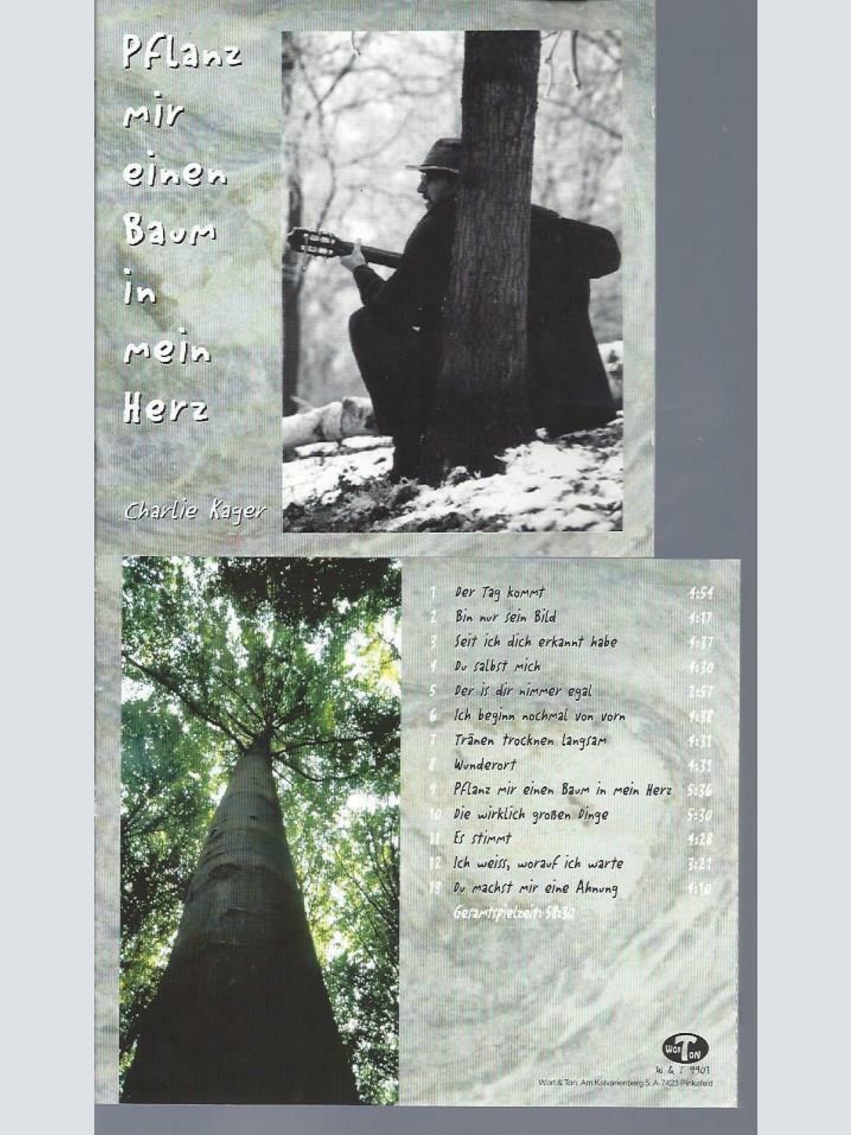 CD--CHARLIE KAGER PFLANZ MIR EINEN BAUM IN MEINEM HERZ