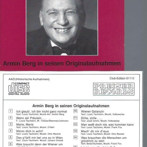 CD // KABARETT AUS WIEN  ARMIN BERG ORIGINALAUFNAHMEN