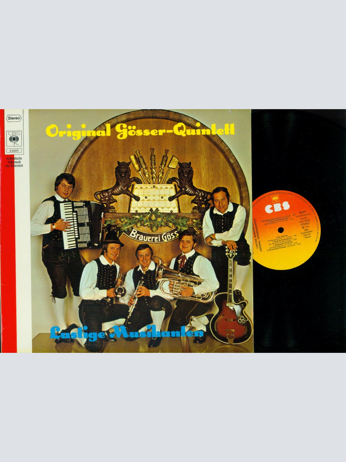 LP--ORIGINAL GÖSSER QUINTETT //  LUSTIGE MUSIKANTEN