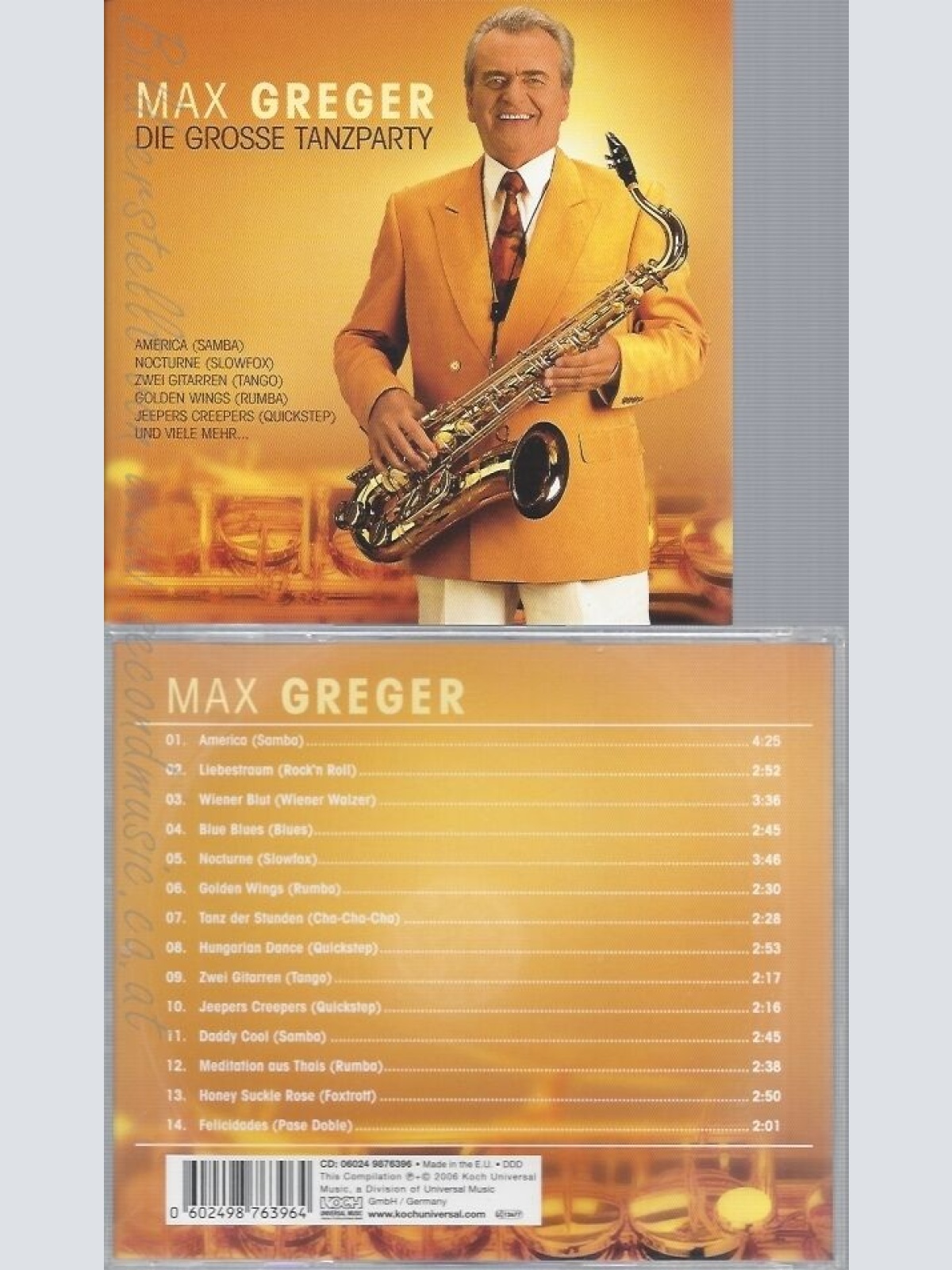 CD--MAX GREGER -- --- DIE GROSSE TANZPARTY