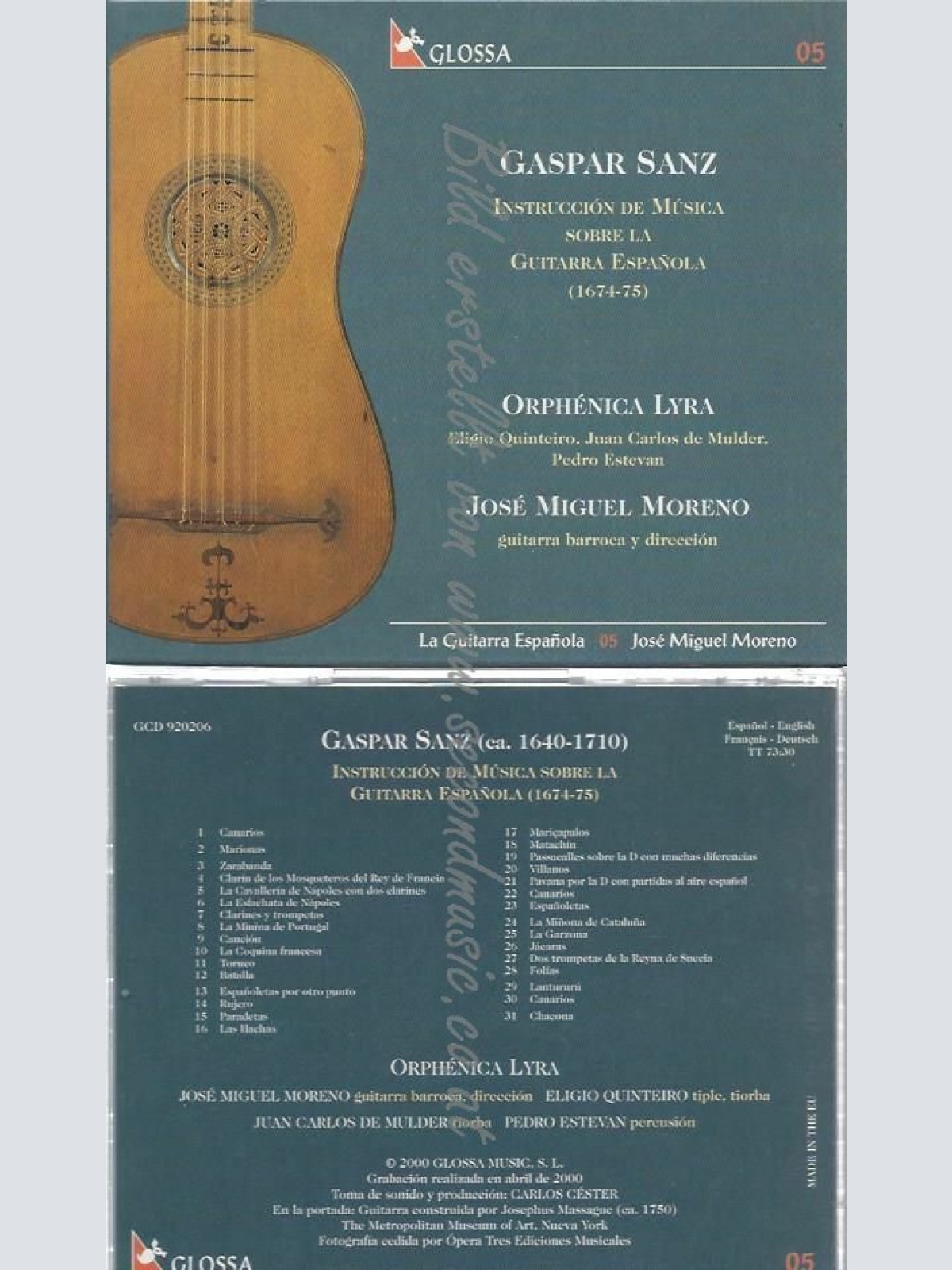 CD--Instrucción de Música sobre la Guitarra Espanola~ José Miguel Moreno 05