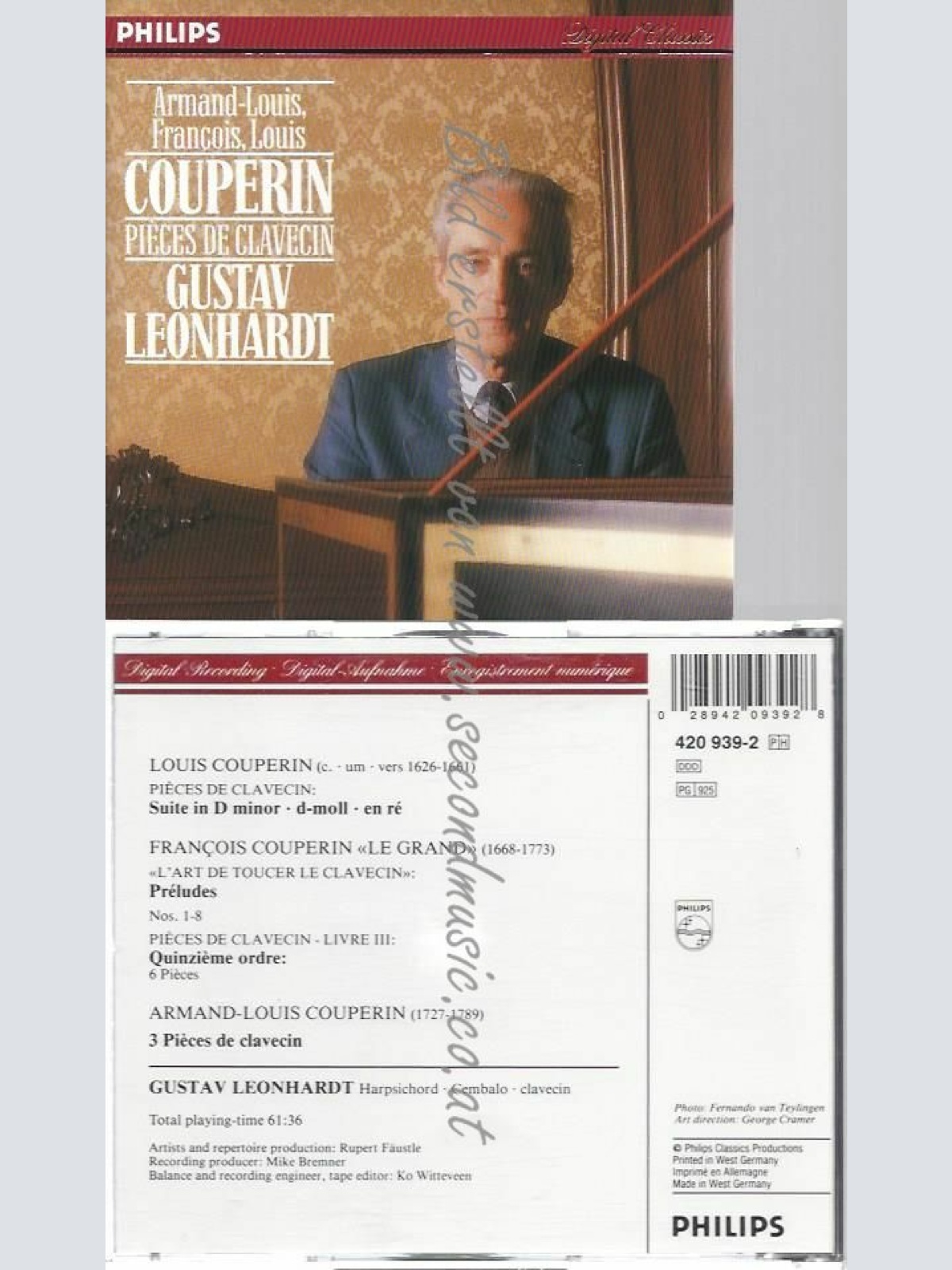 CD--LEONHARDT | --COUPERIN:HARPSICHORD SUITES