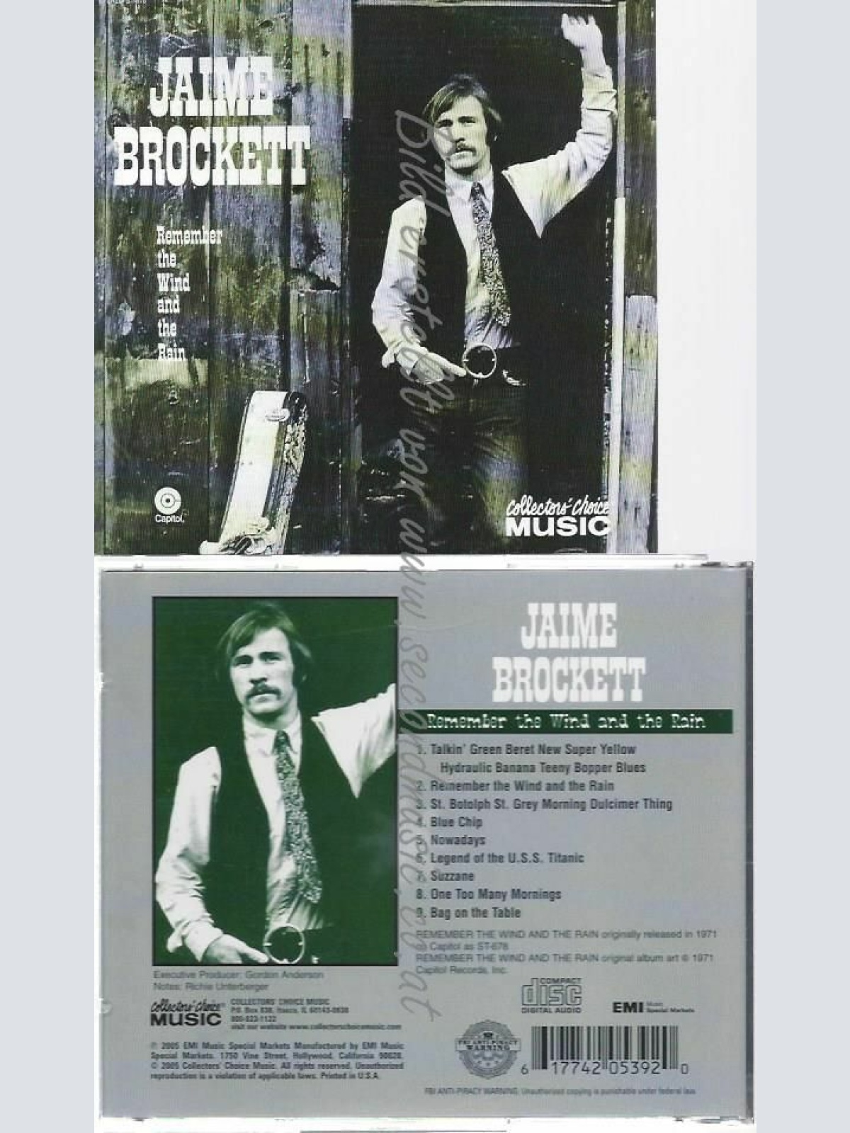 CD--JAIME BROCKETT | --REMEMBER THE WIND & THE RAIN