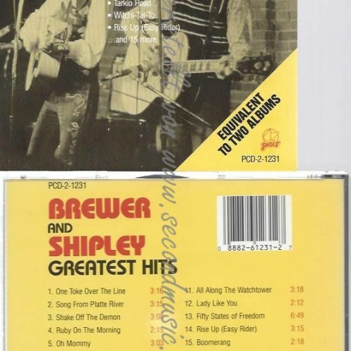CD--BREWER & SHIPLEY | --GREATEST HITS