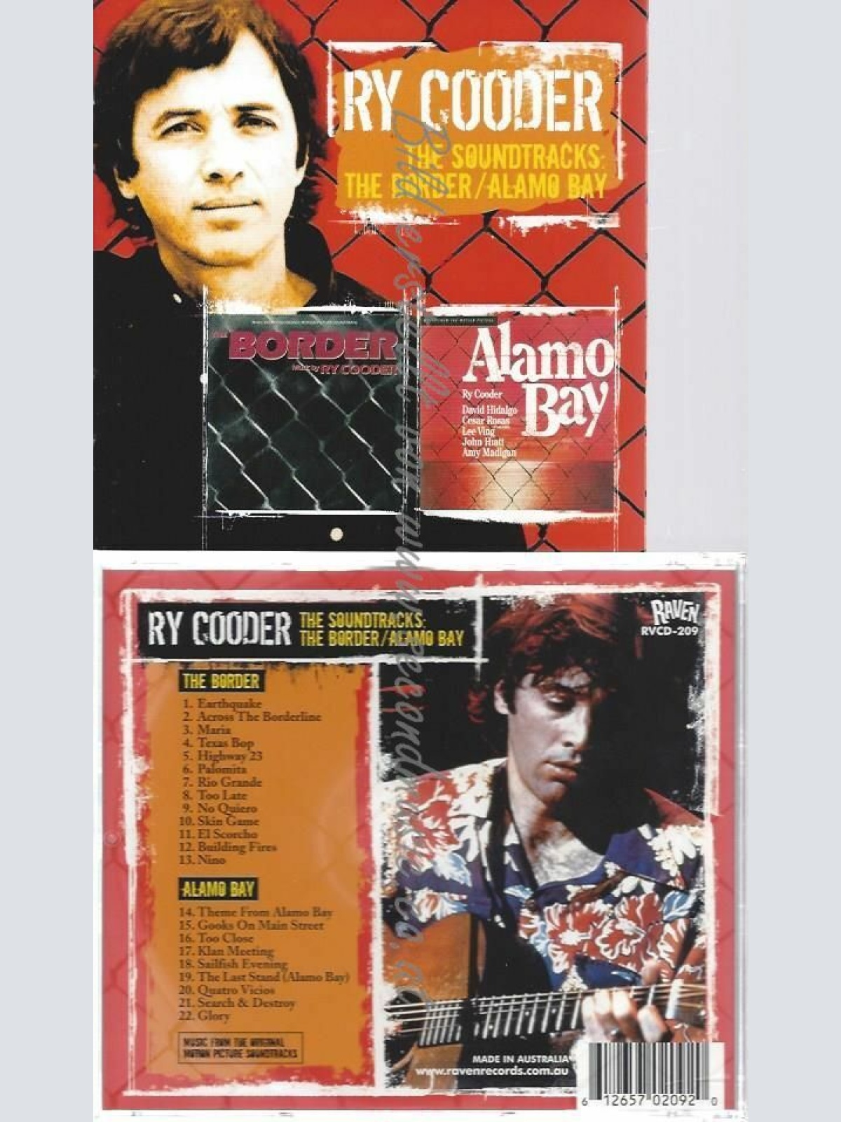 CD--ALAMO BAY (-FOR-)  TRACKS/ RY COODER | --BORDER,THE