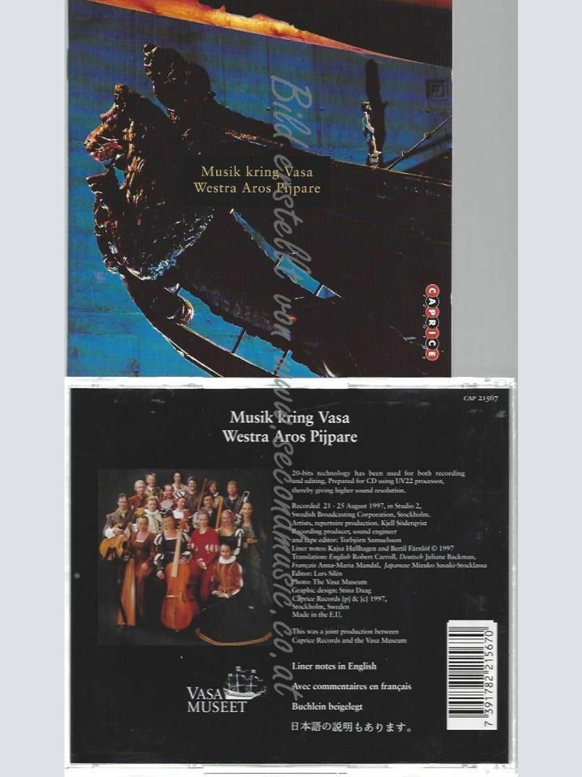 CD--WESTRA AROS PIJPARE ENSEMBLE,  --MUSIK KRING VASA (SCHWEDISCHE