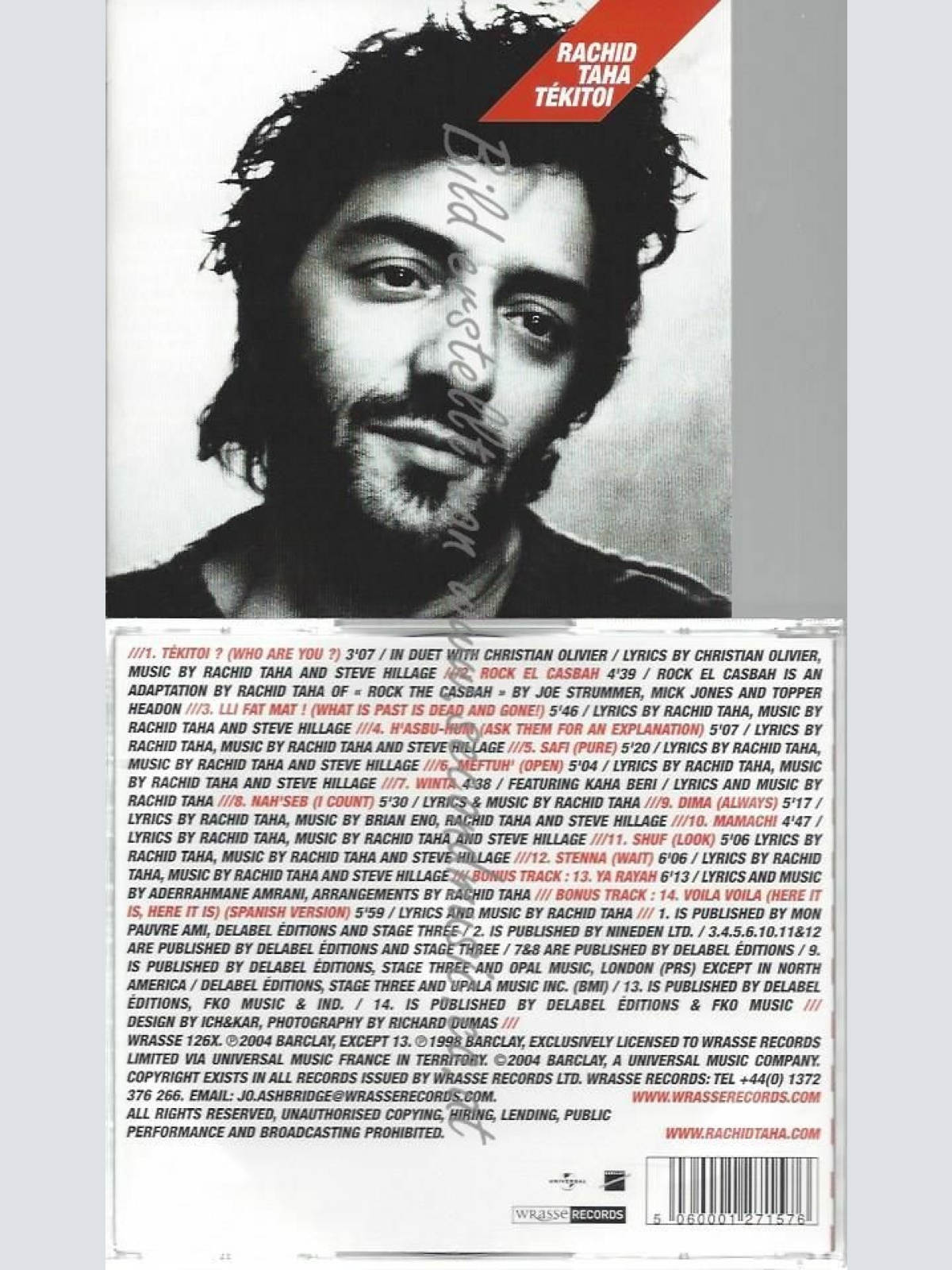 CD--ALAIN BASHUNG UND RACHID TAHA | --TEKITOI (+BONUS-DVD)