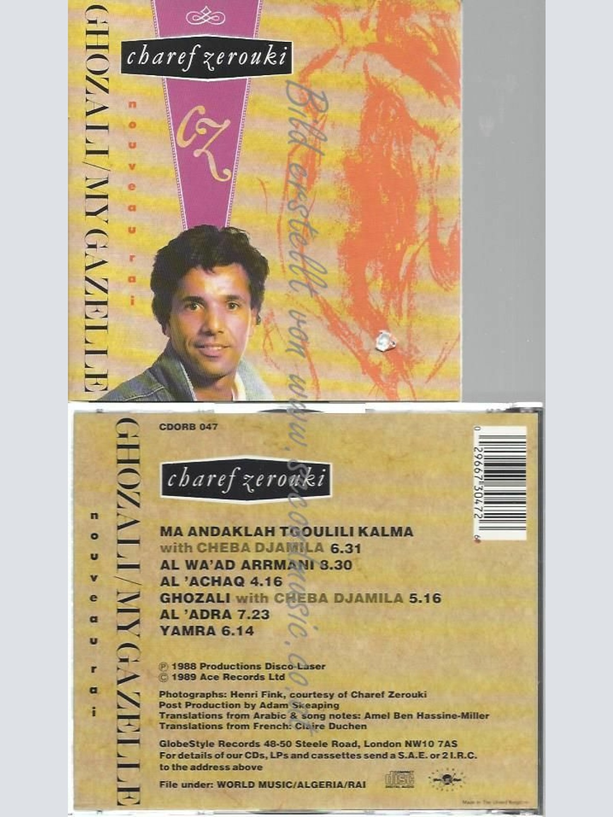 CD--CHAREF ZEROUKI | --GHOZALI-MY GAZELLE