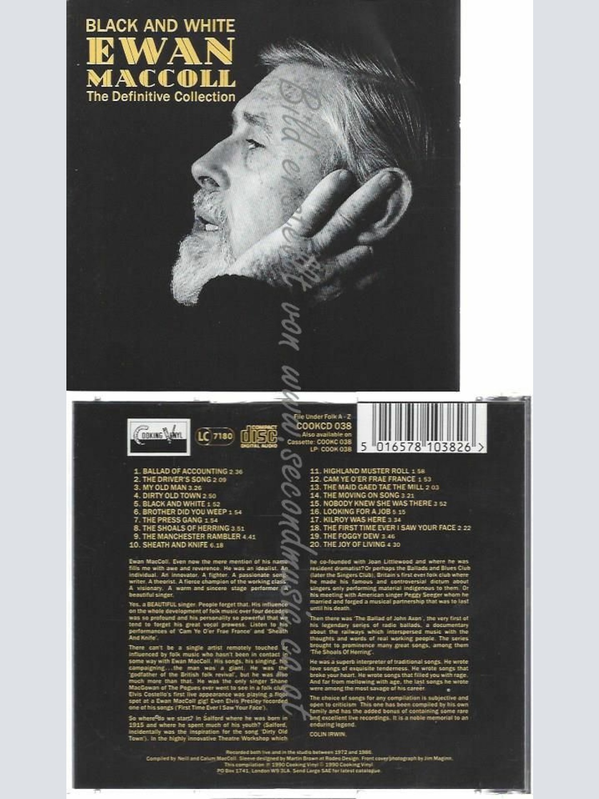 CD--EWAN MACCOLL | --BLACK & WHITE