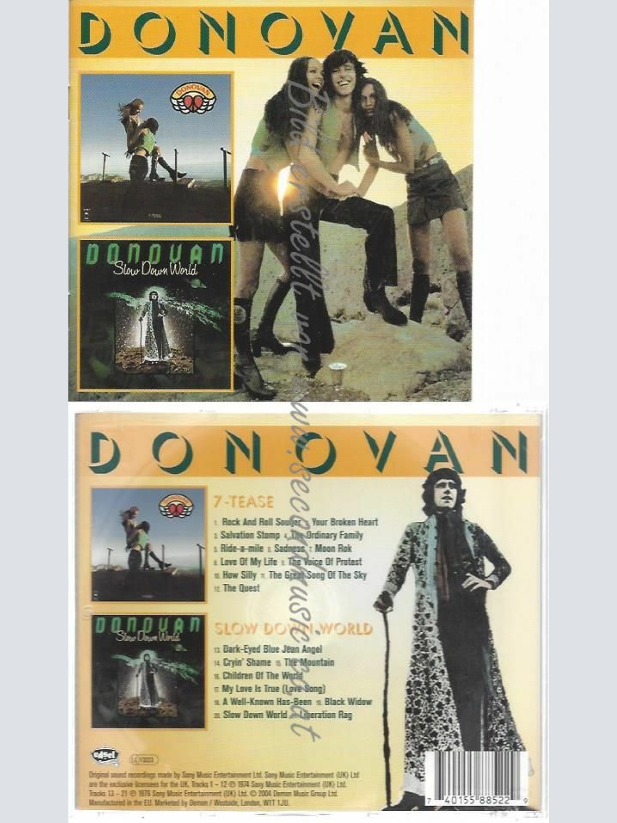 CD-- Donovan  7-Tease + Slow Down World
