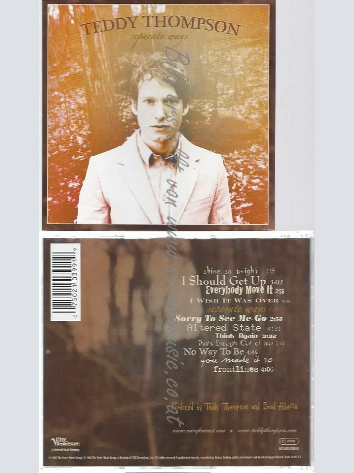 CD--TEDDY THOMPSON | --SEPARATE WAYS