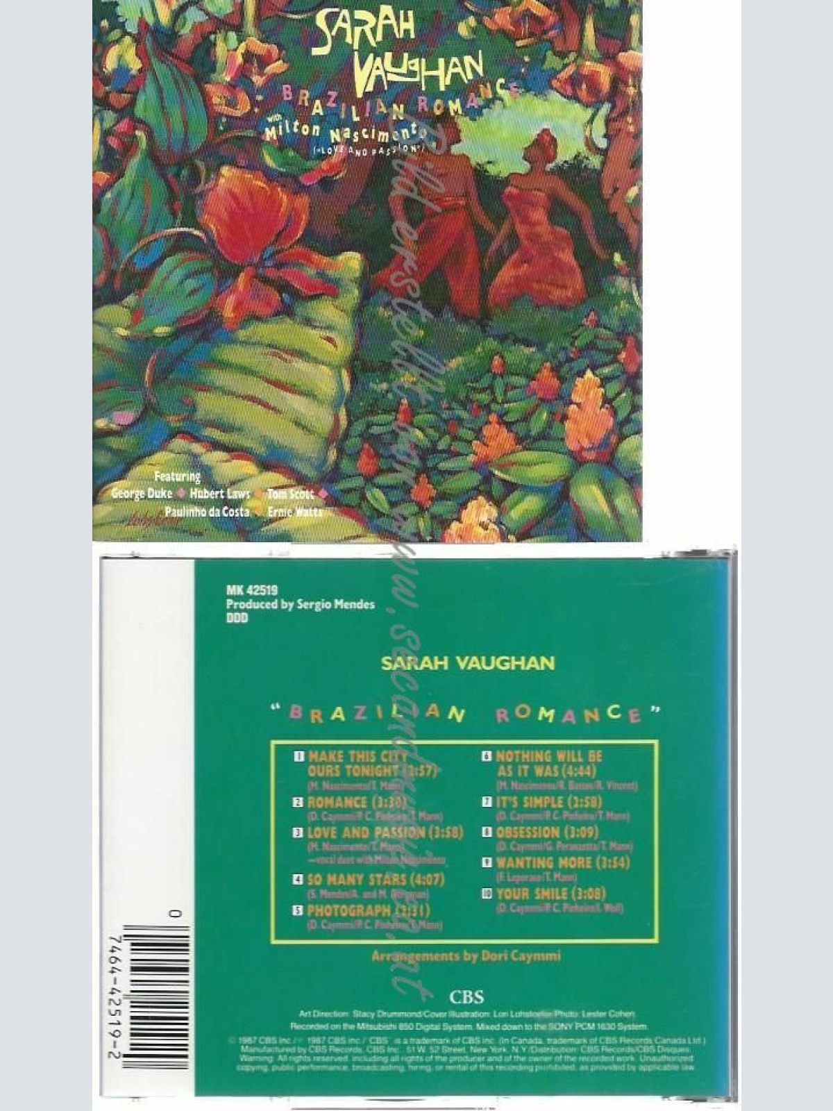 CD--MILTON NASCIMENTO UND SARAH VAUGHAN | --BRAZILIAN ROMANCE