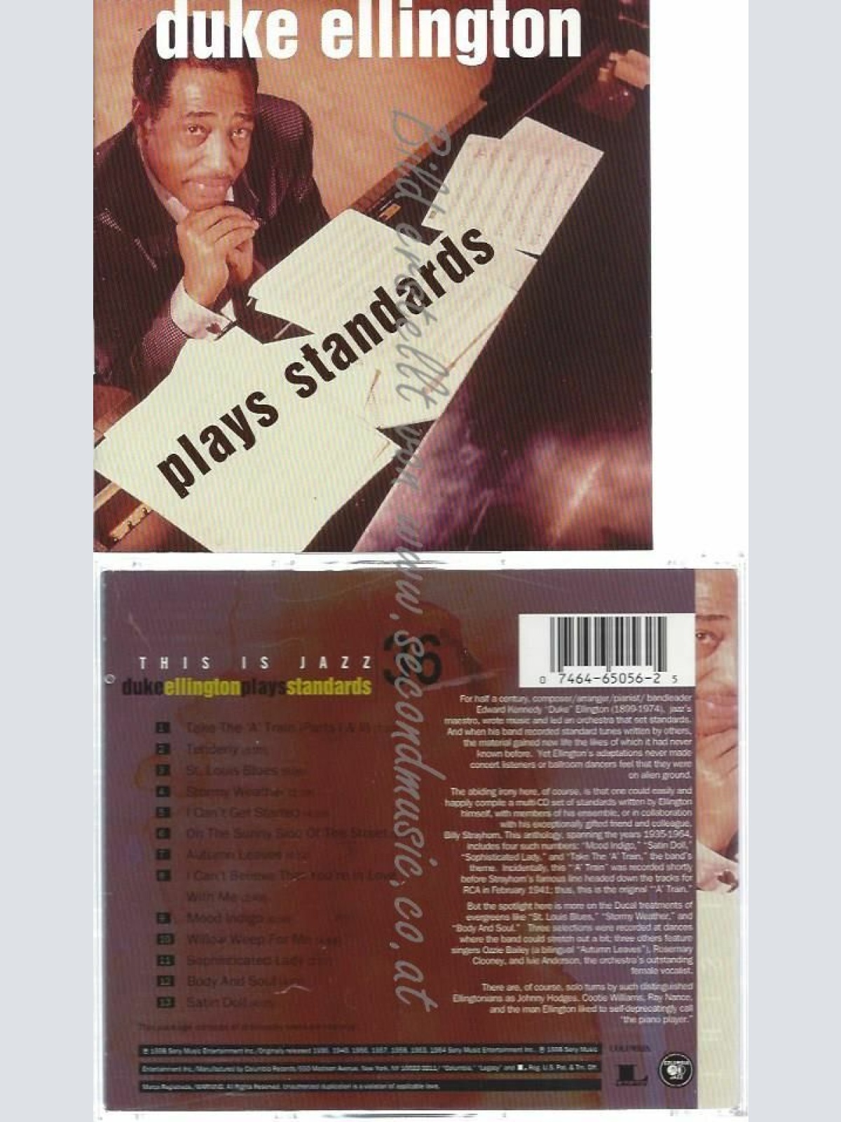 CD-- DUKE ELLINGTON AND HIS ORCHESTRA | --PLAYS STANDARDS-