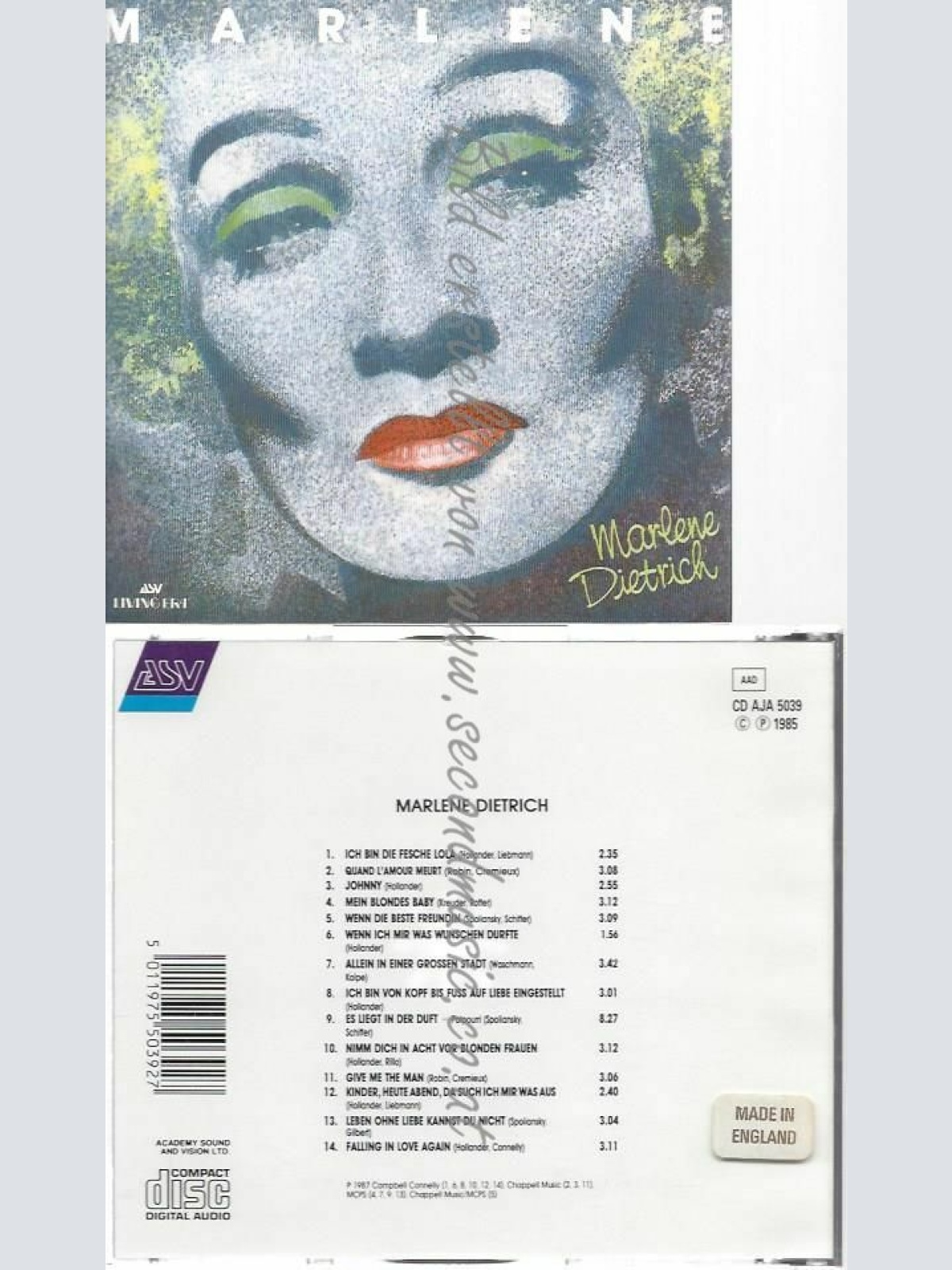 CD--MARLENE DIETRICH | --MARLENE