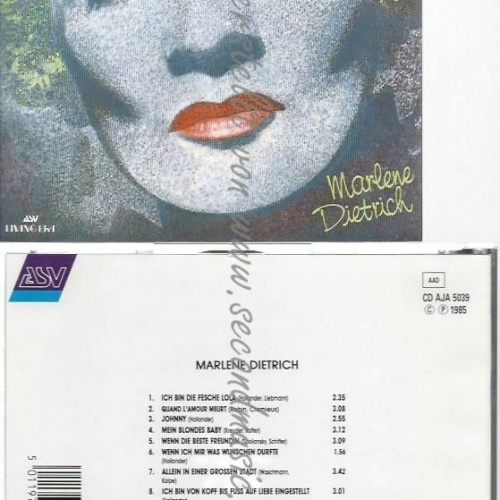 CD--MARLENE DIETRICH | --MARLENE