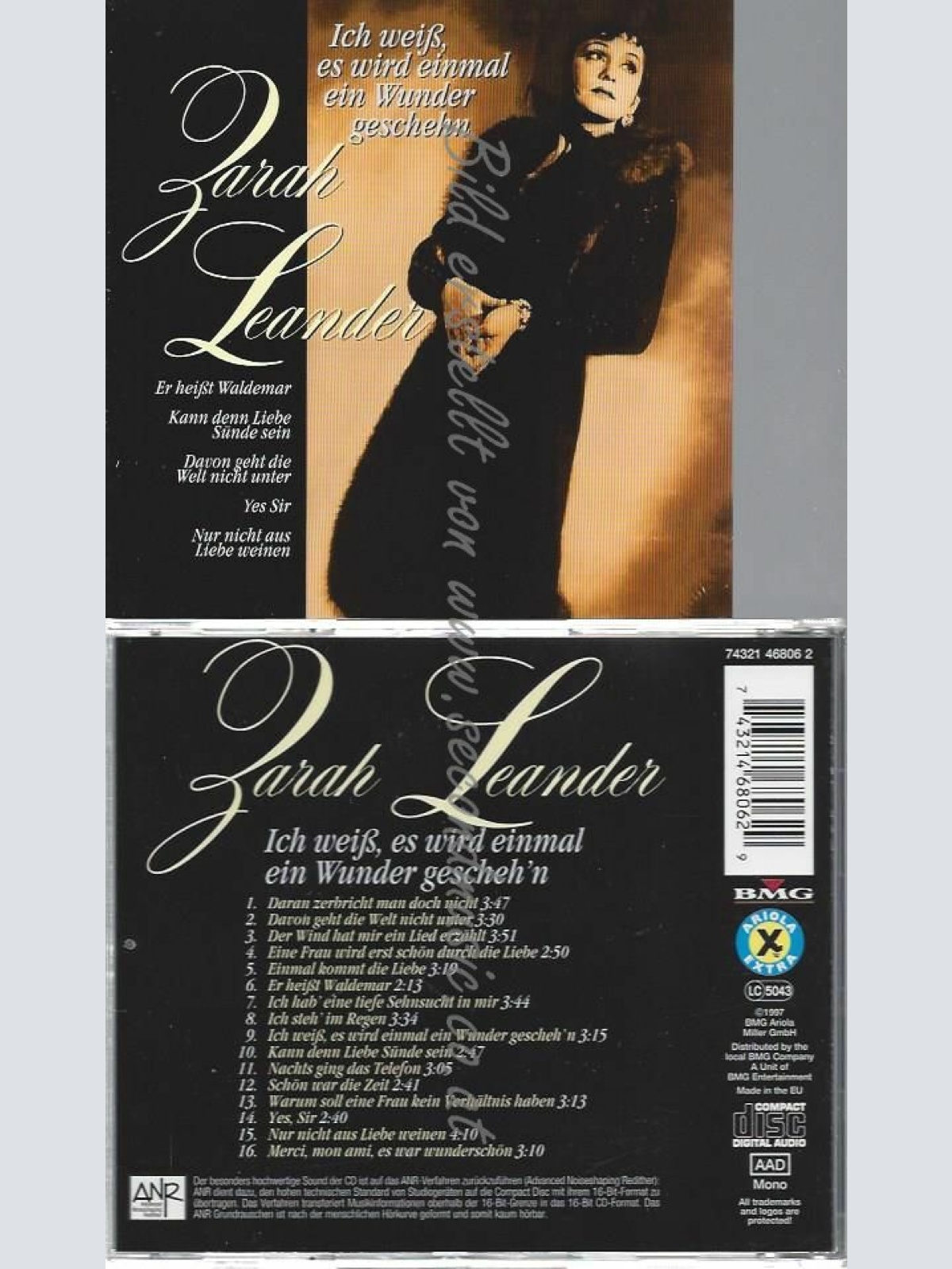 CD--ZARAH LEANDER | --ICH WEIß, ES WIRD EINMAL EIN WUNDER GESCHEH'N