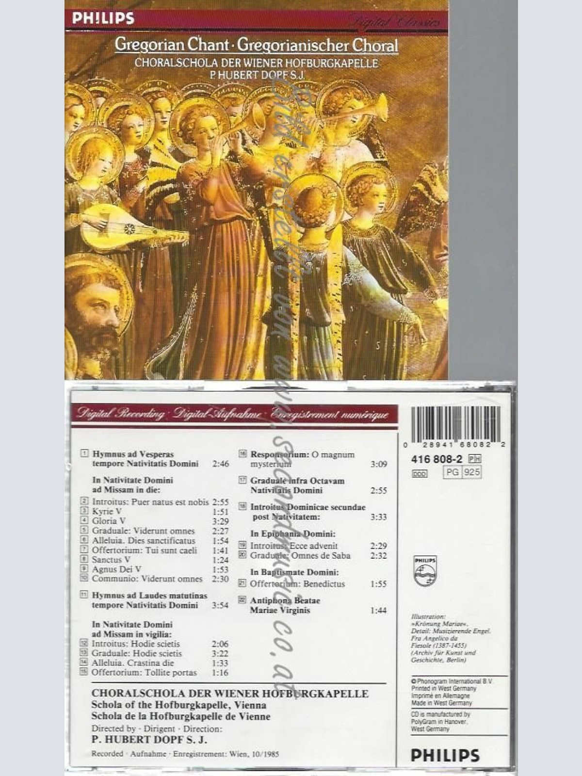 CD--CHORALSCHOLA WIENER HOFBURGK. GREGORIANISCHER CHORAL