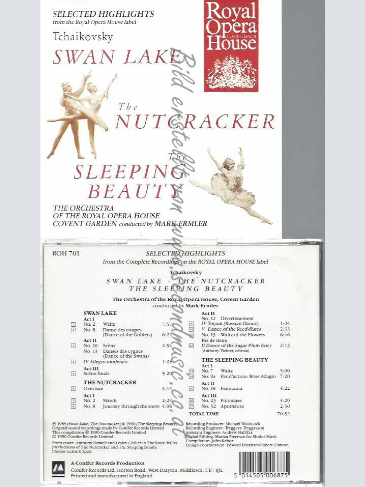 CD--MARK ERMLER--SELECTED HIGHLIGHTS - SWAN LAKE - THE NUTCRACKER -