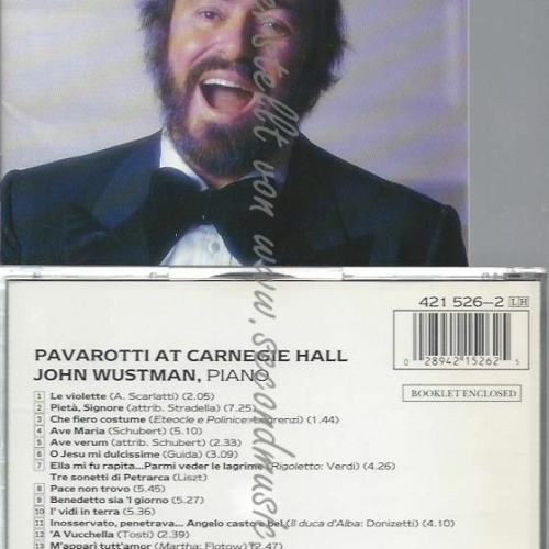 CD--PAVAROTTI,LUCIANO UND VARIOUS | --LIVE AT CARNEGIE HALL