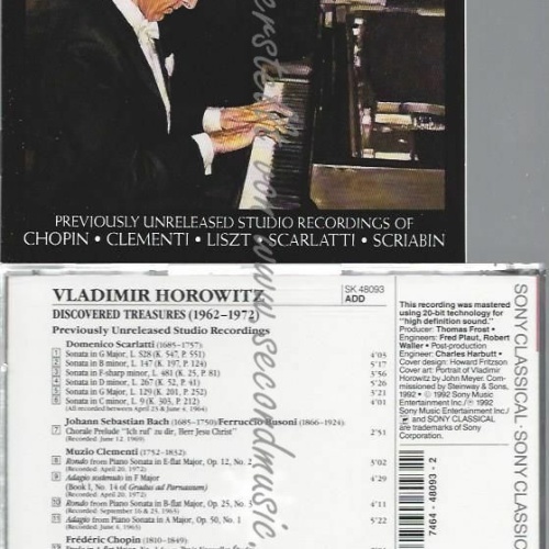 CD--VLADIMIR HOROWITZ | --DISCOVERED TREASURES