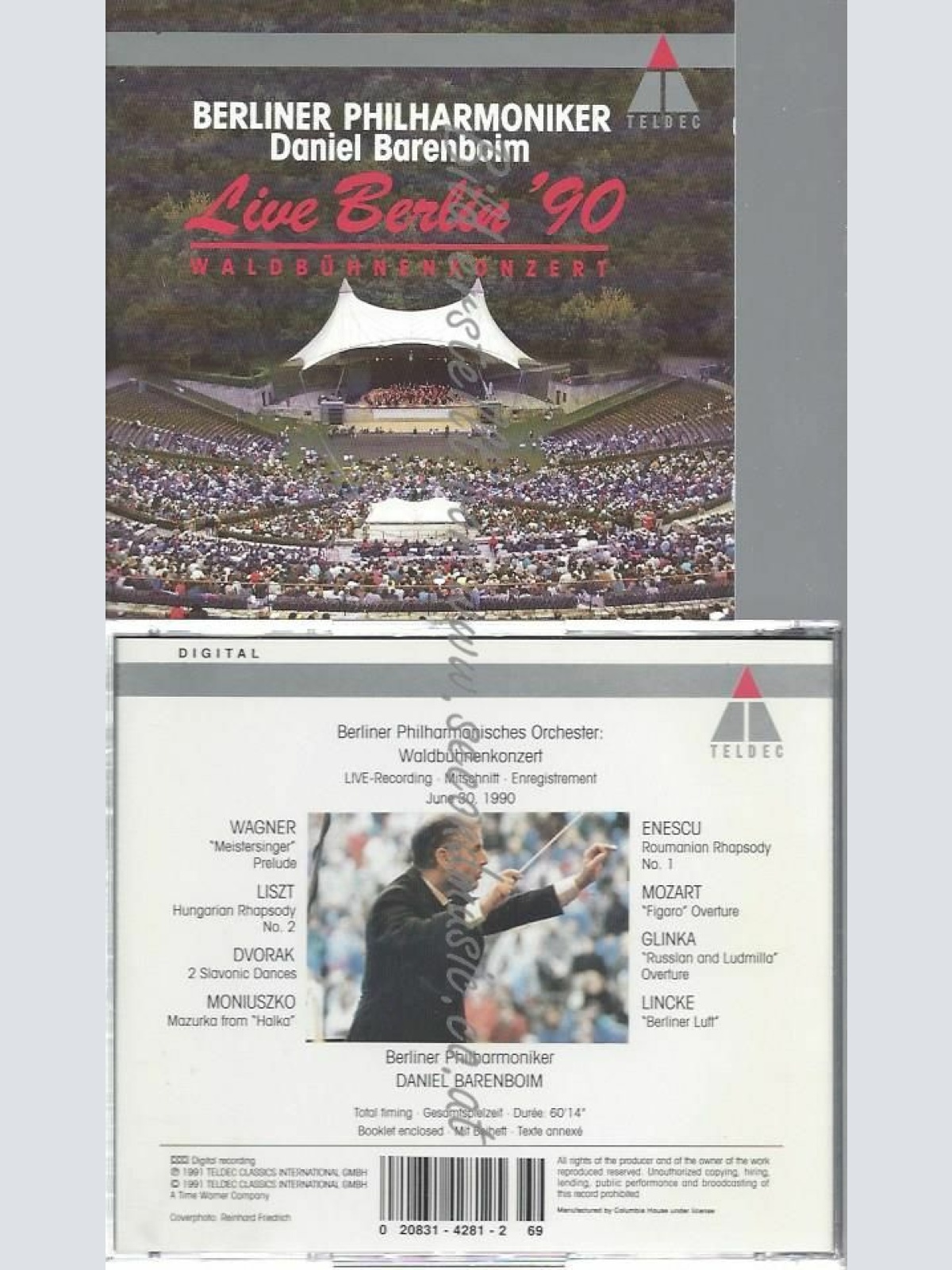 CD--DANIEL BARENBOIM--LIVE BERLIN ' WALDBUHNENKONZERT 90