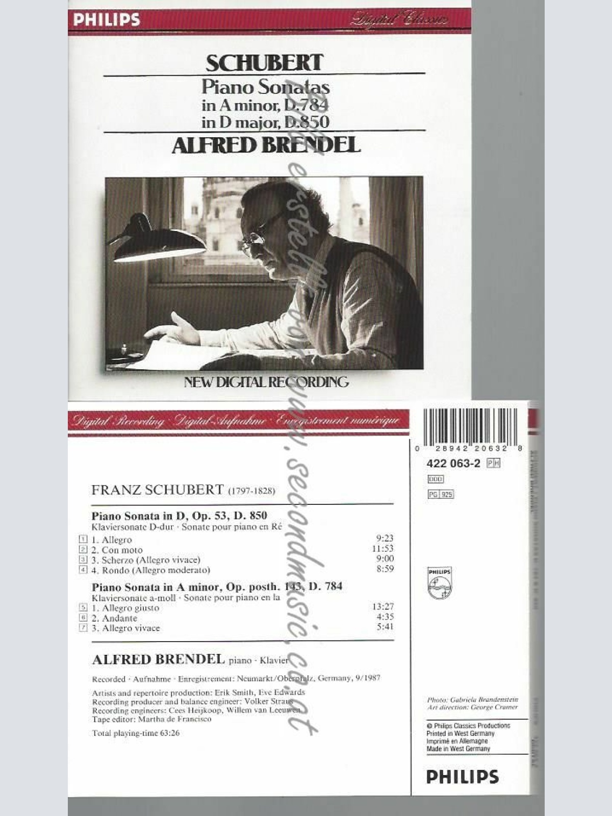 CD--BRENDEL,ALFRED UND SCHUBERT,FRANZ | --KLAVIERSONATEN D ,