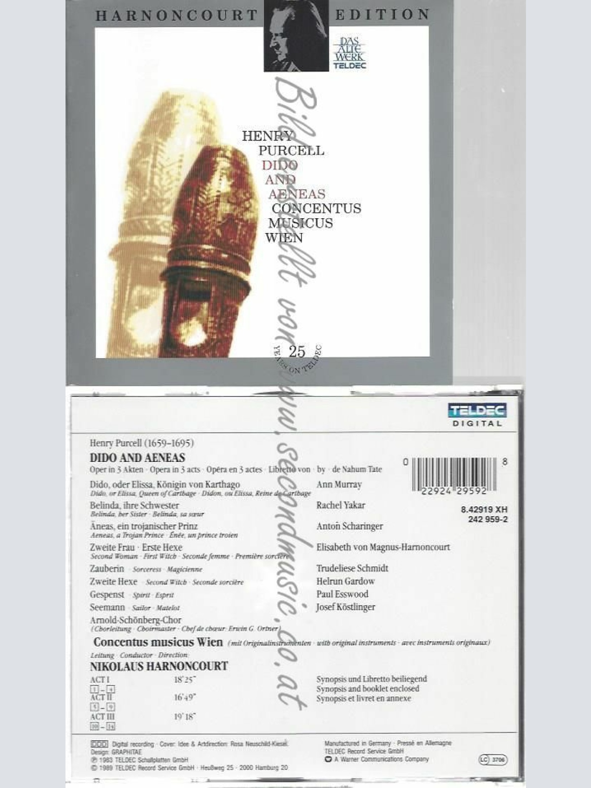 CD--PURCELL, HENRY | --DIDO AND AENEAS