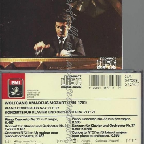 CD--MOZART--PIANO CONCERTOS -DANIEL BARENBOIM